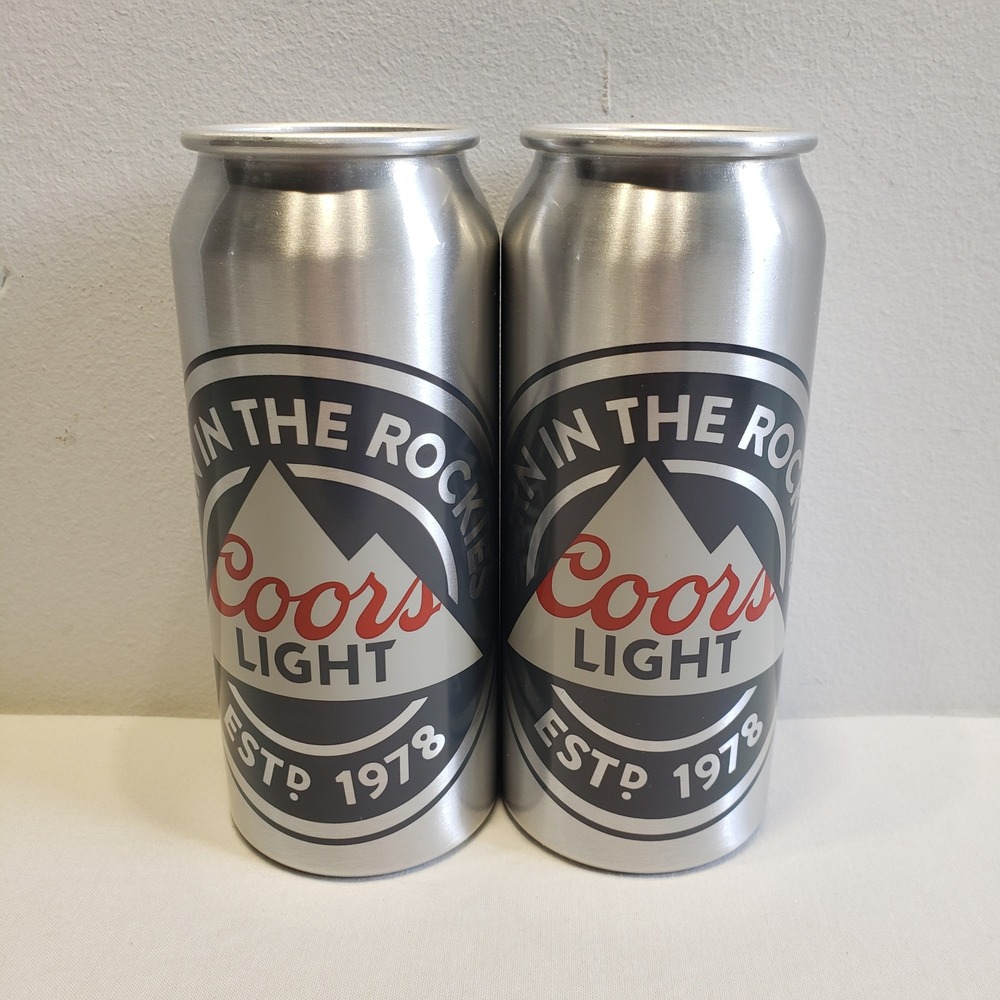 Coors Light Silver The Silver Bullet Aluminum Tumblers Set of 2